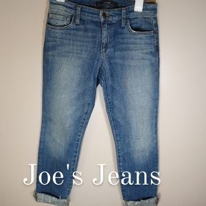 Joe's Jeans Mid-Rise Straight Ankle Raw Hem 26